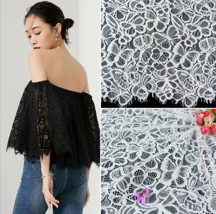 

150cm wide, high-end clothing fabric, butterfly small bone thread, eyelash lace, DIY wedding veil Accessories