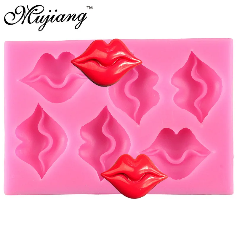 3D сексуальные губы свадебный торт украшение силиконовая форма Sugarcraft помадка