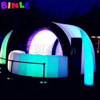 outdoor 4x4m led lighting inflatable cocktail bardringkings serving counter for night club party decoration