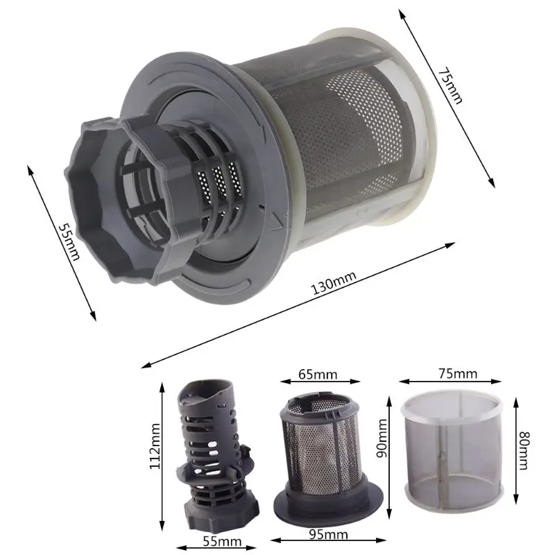 

Dishwasher Filter Mesh Kit Inner Screen Filters Dish-washing Machine Replacement