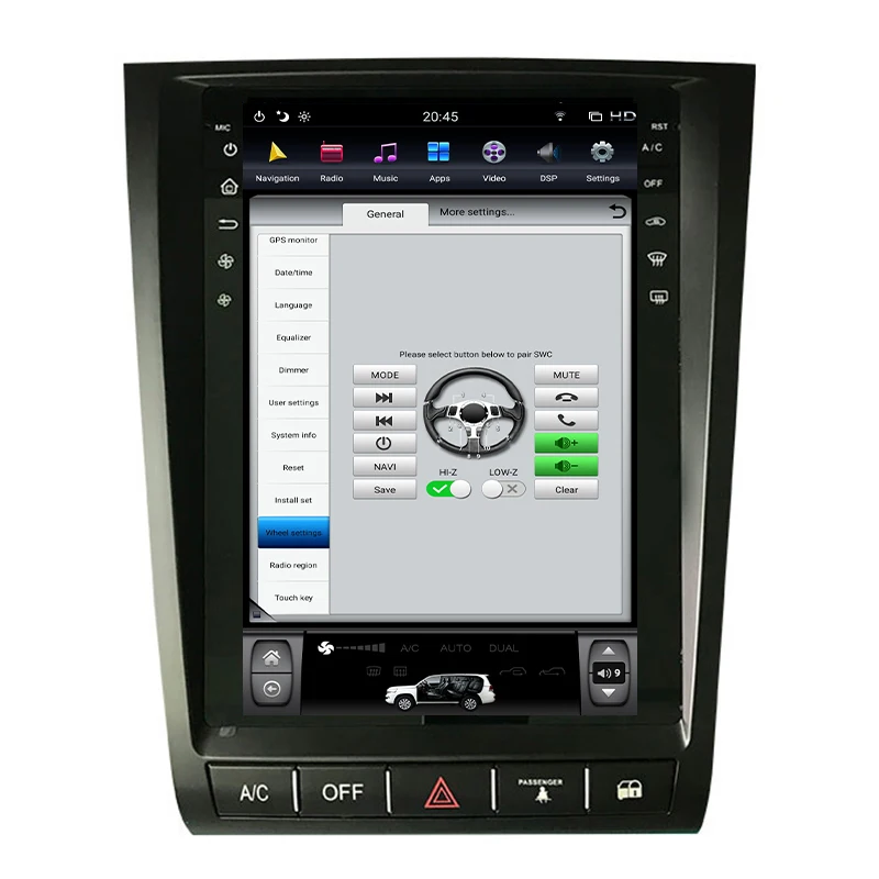Aoonav Tesla style Android 9.0 Car GPS car DVD Player for-lexus gs 450h hybrid 2008 radio autostereo | Автомобили и мотоциклы