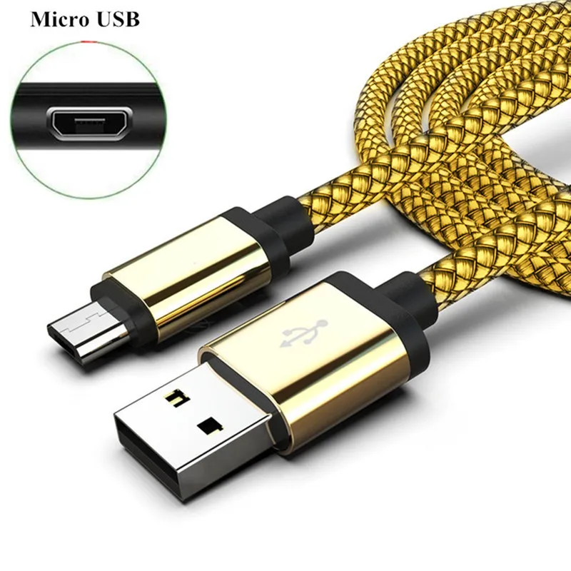 Кабель Micro USB 2 м для Samsung S5 S6 S7 Edge Redmi Note 6 Honor 8X 10i Android мобильный телефон кабель