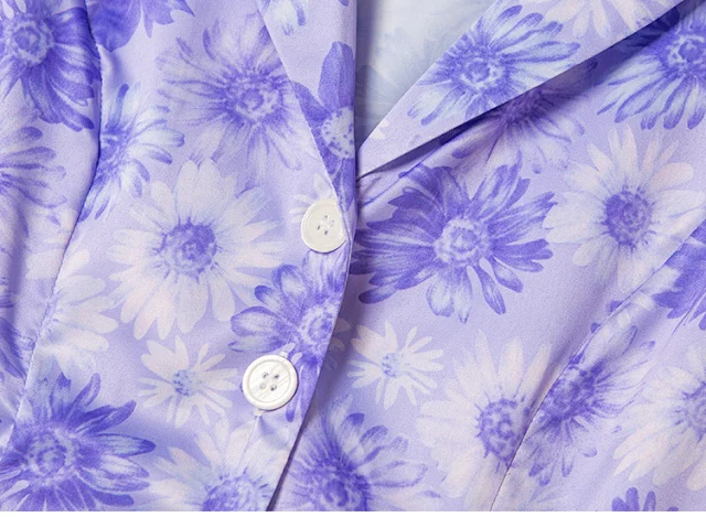 

Women's Sunflower Print Shirt Short Sleeve Single Breasted Slim Summer 2021 New Ladies Blouse