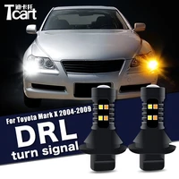 car accessories for toyota mark x x120 2004 2009 led daytime running light turn drl 2in1