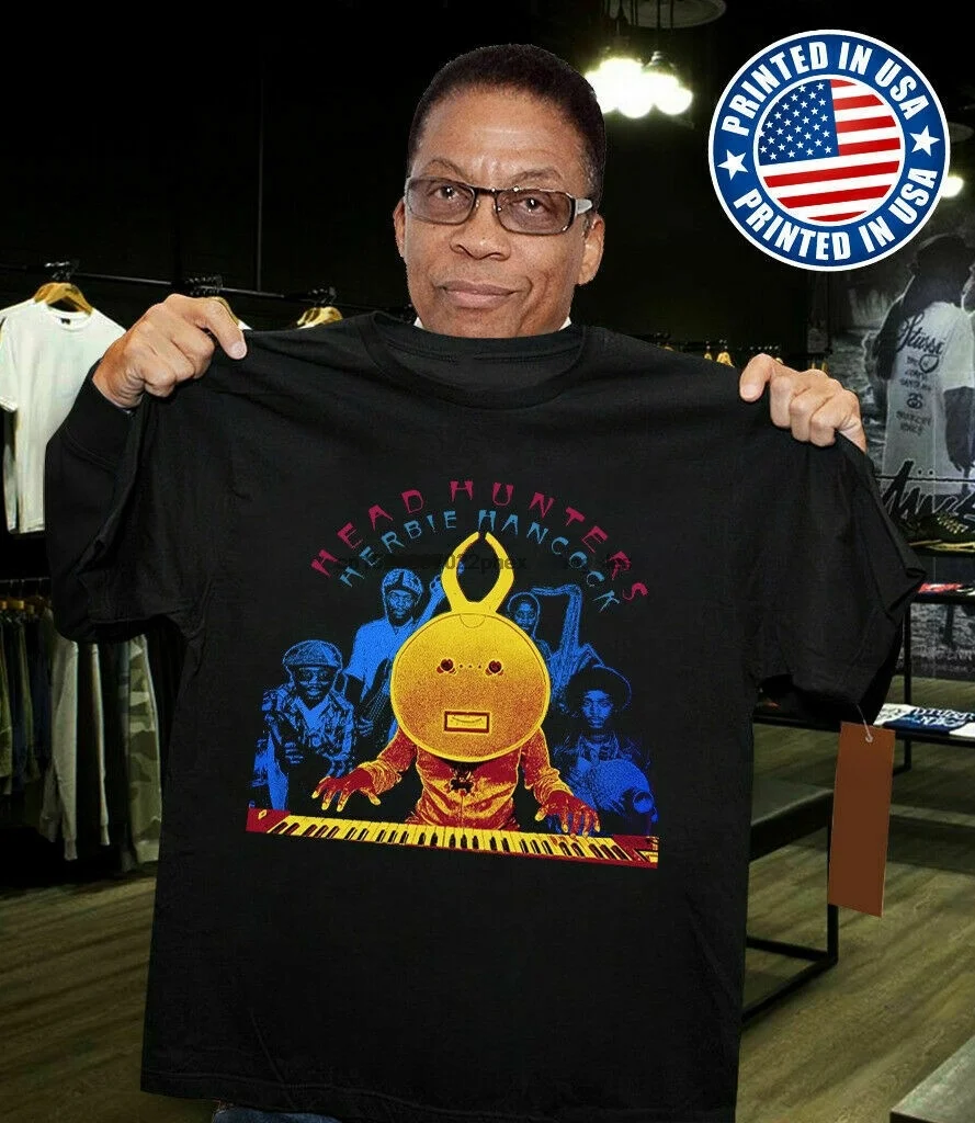 

Новая популярная мужская Черная футболка Herbie Hancock Head Hunter Jazz Singer