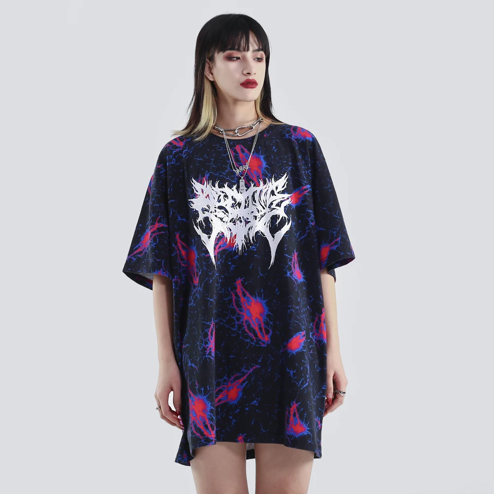 Женская футболка с рисунком сатаны подсолнуха готическая одежда в готическом