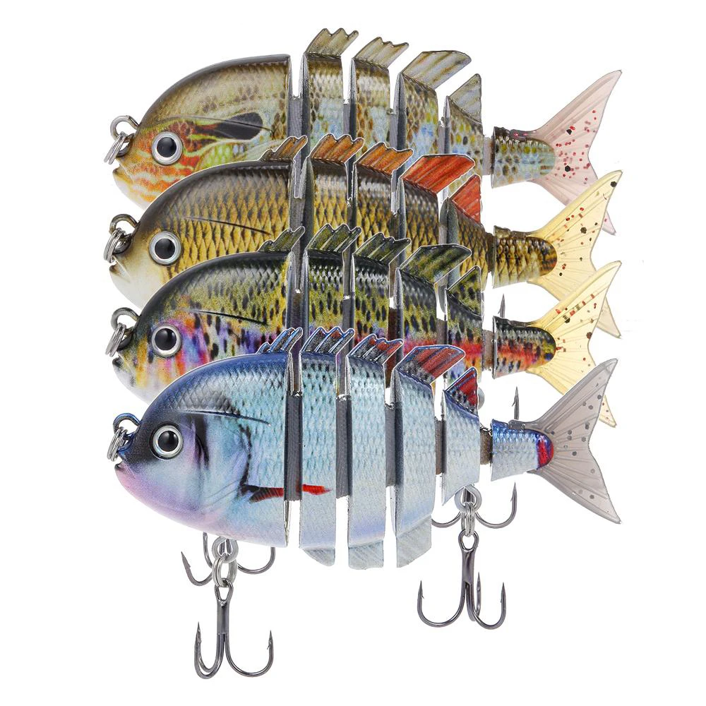 1 шт. 8 см/14 г свимбейт приманка для рыбной ловли 6 секций мелкая рыболовная #