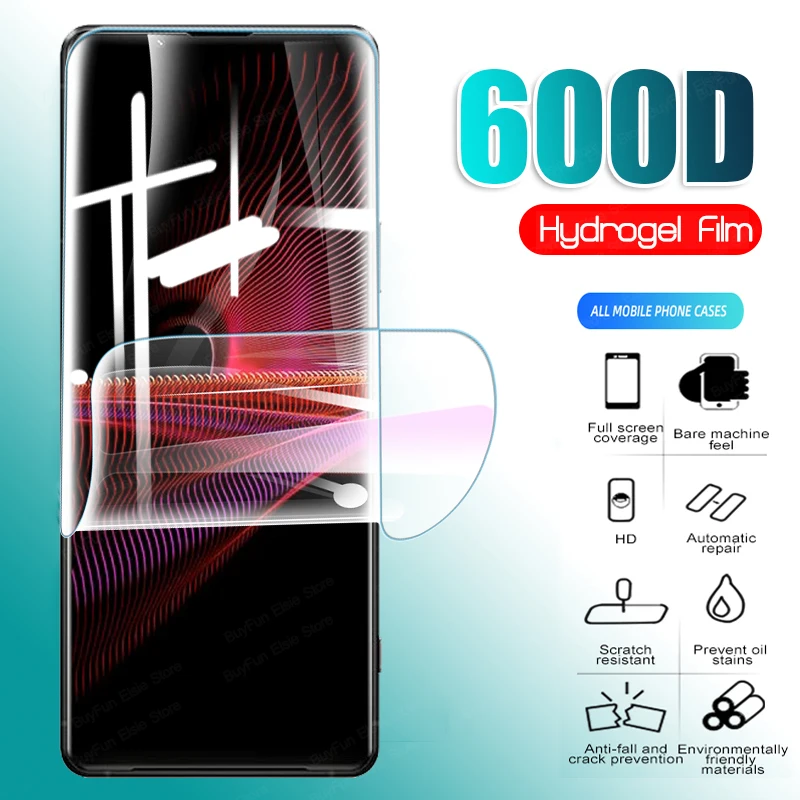 

Гидрогелевая пленка 600D для Sony Xperia 1 III полное покрытие Защитная пленка для экрана Xperia 1 II 1III 1II защитная пленка не стекло