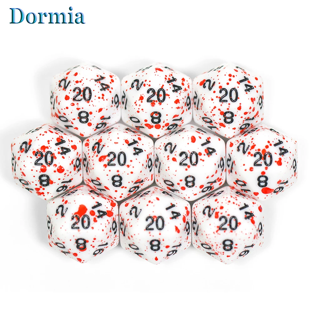 10 шт./компл. многогранные D4-D20 многосторонние DND игры непрозрачные цифровые