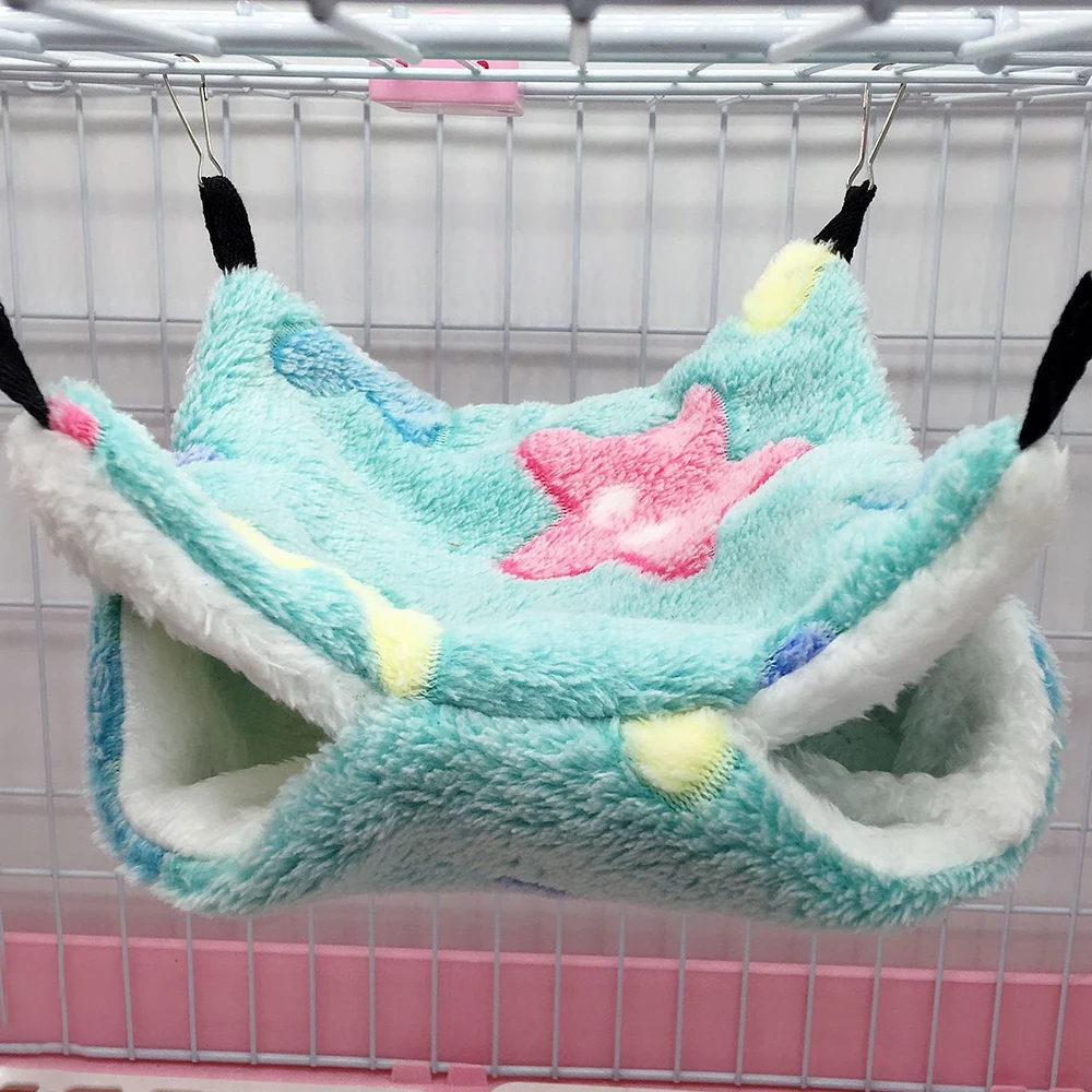 pet hammock pet bed double plush soft winter warm hanging nest bed small pet hamster houses cotton nests pets supplies free global shipping