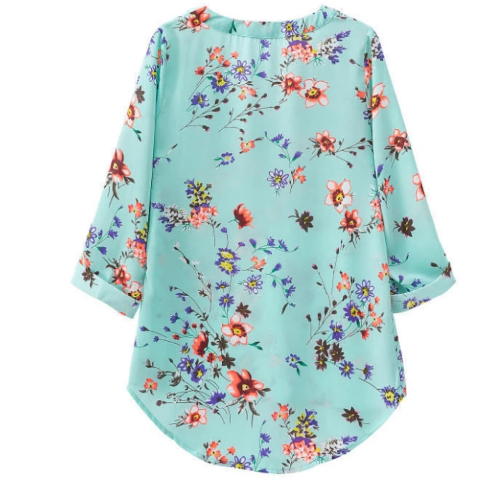 2020 3D светильник с полными цветами Зеленая мята напечатанным полурукавом размера