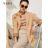 amii minimalism autumn coats and jackets for women elegant suit office lady blazer single breasted casual blazer jacket 62020174