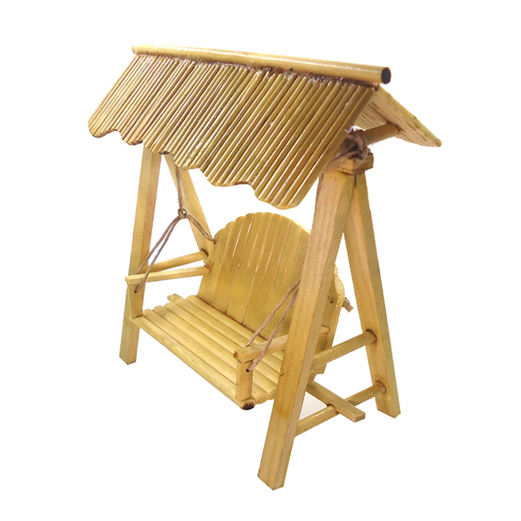 

Modern 1:12 Dollhouse Wooden Miniature Mini Furniture Hammock Play Park