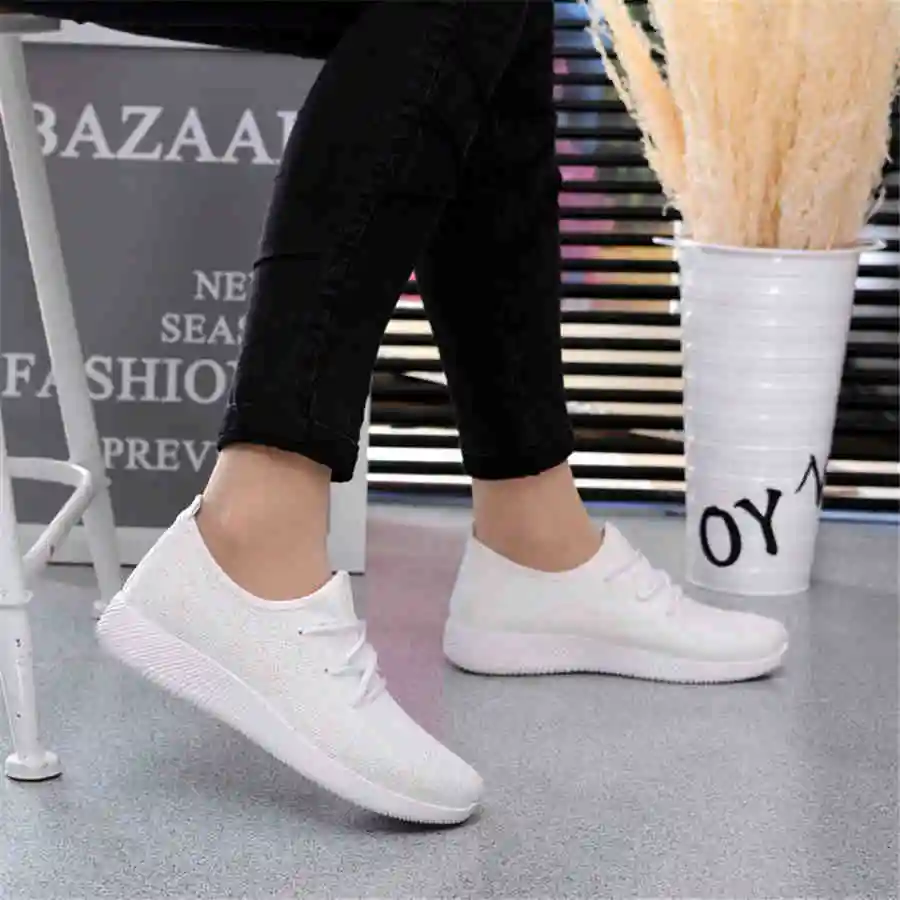 zapatos casuales de mujer Zapatillas de deporte poco profundas zapatillas de deporte negras transpirables zapatos de mujer
