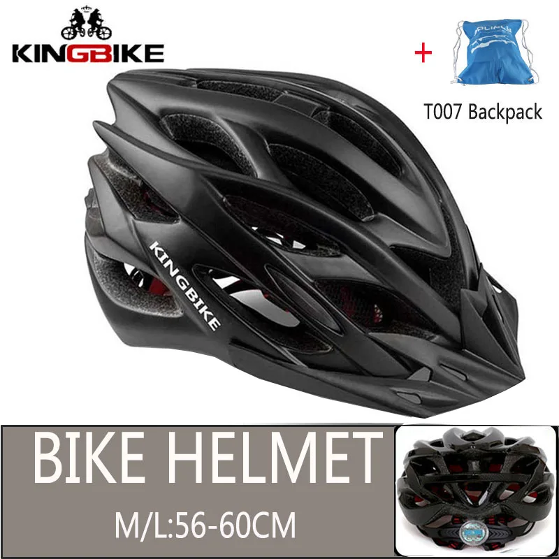 652-Black-Backpack KINGBIKE велосипедный шлем из титана Сверхлегкий в форме велосипедный шлем с козырьком дышащий дорожный горный MTB открытый велосипедный шлем - Цвет: 652-Black-Backpack