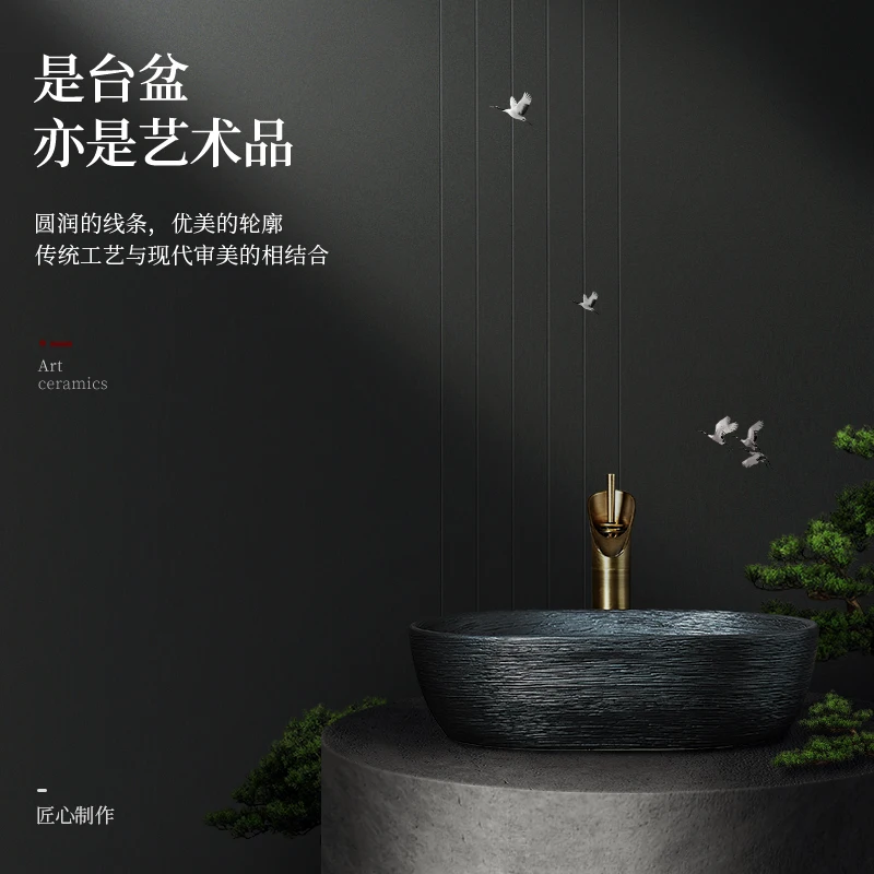 Золотая керамическая раковина ручной работы в европейском стиле роскошная