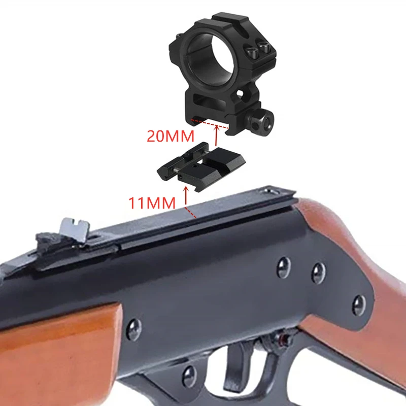 

Tactical Adjustable Dovetail 0.43" to 0.78" Weaver Picatinny Rail Mini Snap-in Mount Adapter For Rifle Scope Red Dot Flashlight