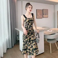 2021 new runway design print floral off shoulder dresses for women summer zipper backless sexy club dresses ladies plus size