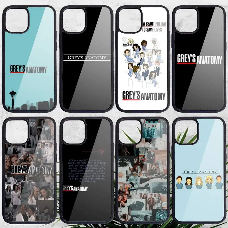

Grey's Anatomy Phone Case PC for iPhone 11 12 pro XS MAX 8 7 6 6S Plus X 5S SE 2020 XR Soft TPU Silicone Back Cover Phone Case