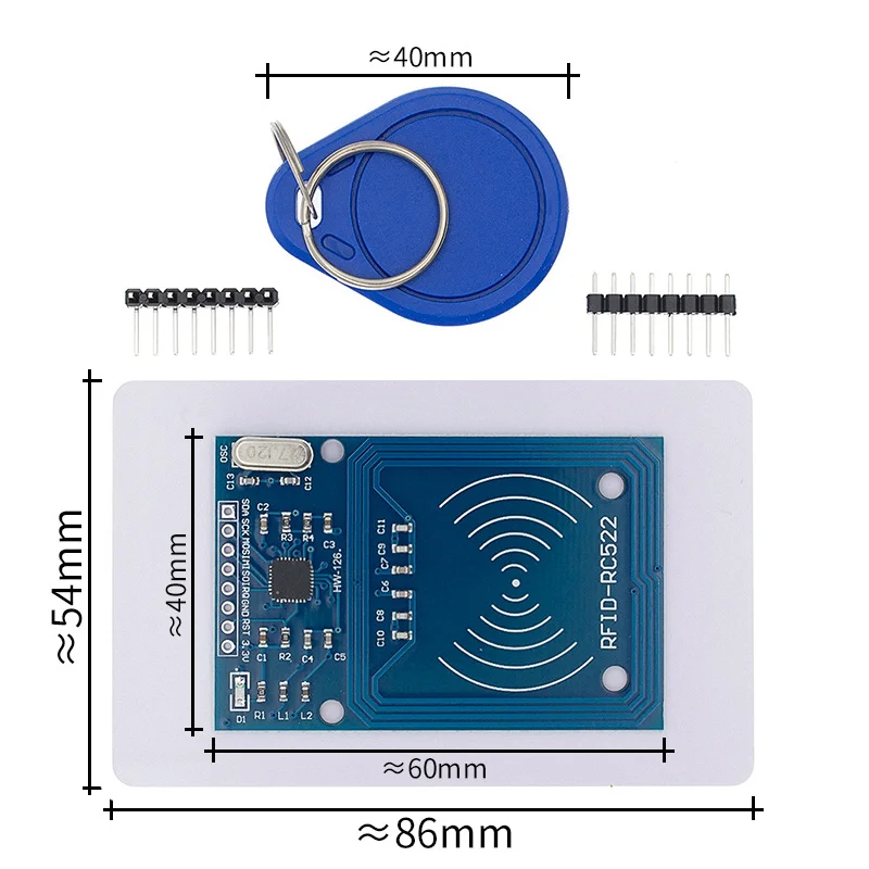 RC522 50 шт. tenstar Robot RFID модуль RC522 наборы S50 13,56 МГц 6 см с тегами SPI записи и чтения - Цвет: RC522
