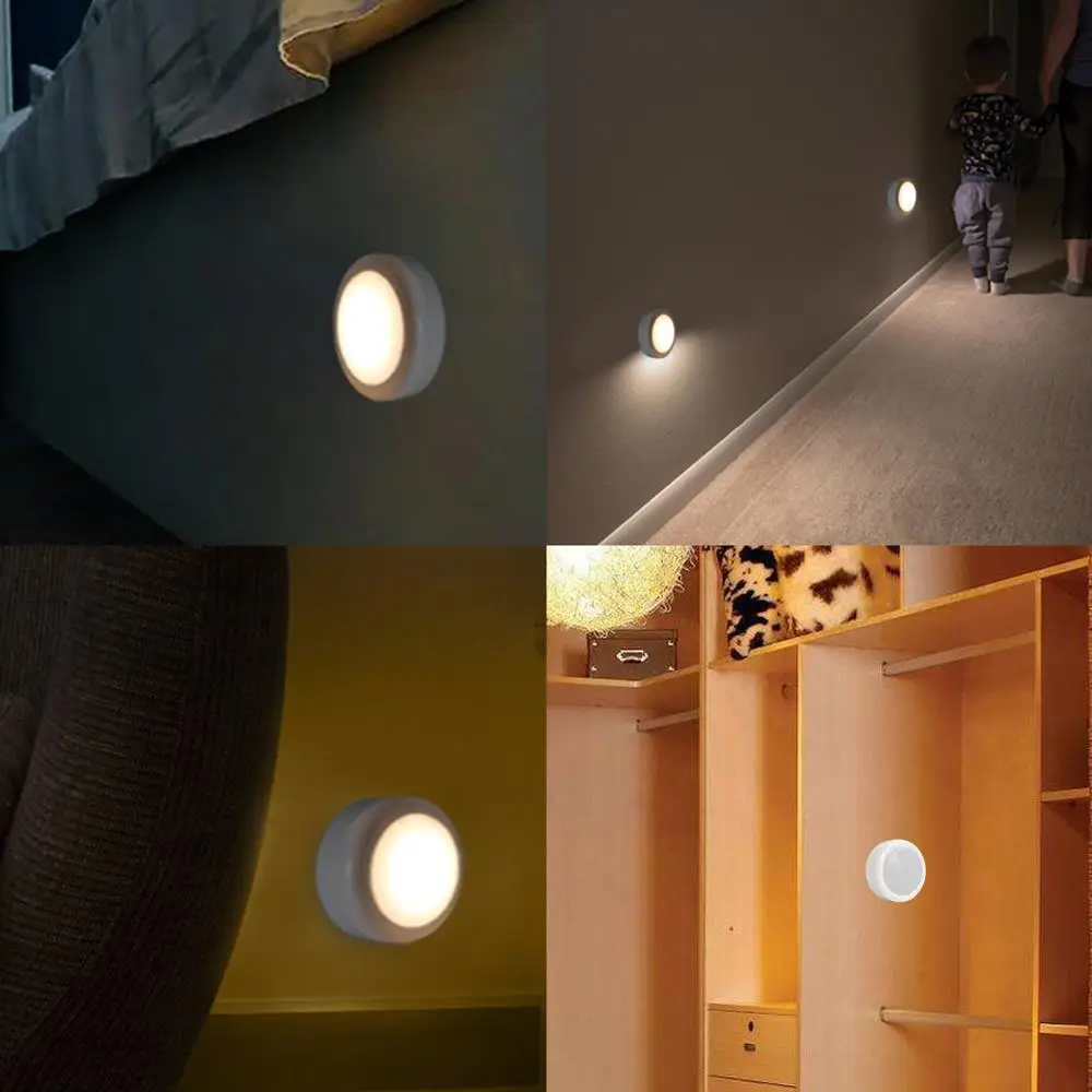 Светодиодный светильник для шкафа беспроводной RGB с сенсорным датчиком 12 цветов