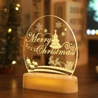 Новый светодиодный Рождественский декоративный светильник, 3d-лампа Санта-Клауса, аксессуары для украшения дома, рождественской вечеринки, праздничный свет, подарки для детей