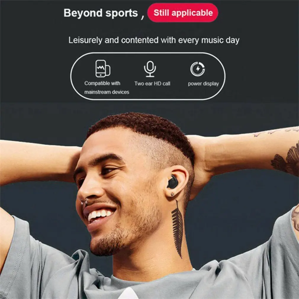 TWS беспроводные наушники 5 0 Bluetooth-совместимые с шумоподавлением Cancell гарнитура