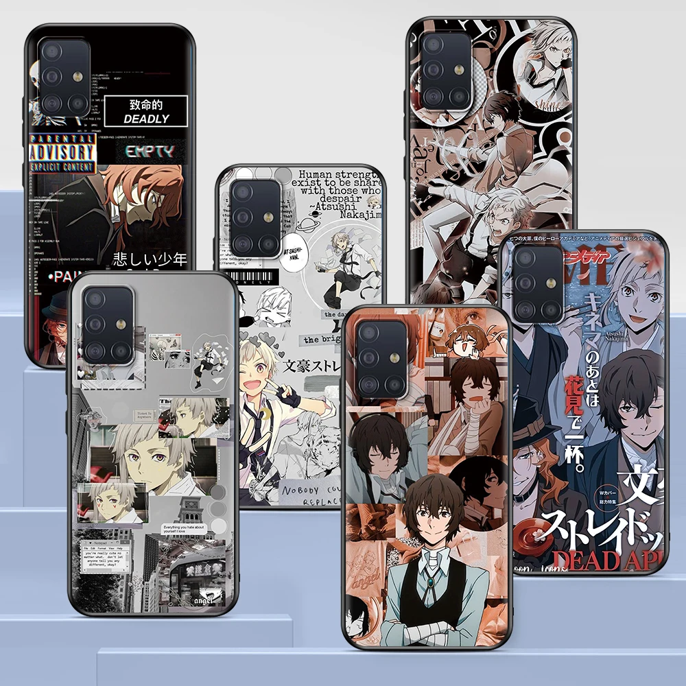 

Japan Anime Bungou Stray Dogs Case for Samsung Galaxy A51 A12 A21s A71 A52 A31 A32 A02s A72 A11 A41 A22 A01 A42 Black Soft Cover