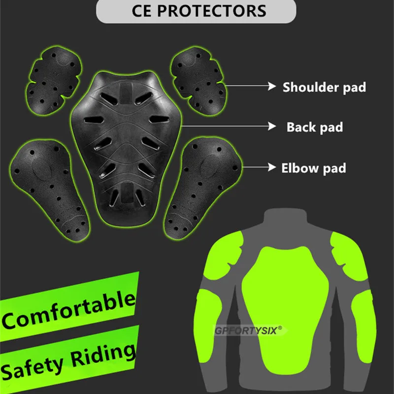 

LYSCHY Motorcycle Jacket Back Guard CE Professional Protective Anti-fall Damping Back Pads Thick Durable Riding Protective Gear