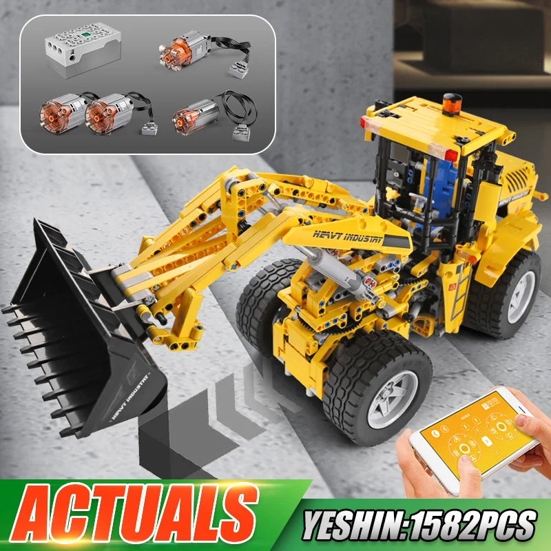 

Модель грузовика с колесным погрузчиком MOULDKING 13122S High-tech RC APP L350F, строительные блоки, строительные блоки, детские игрушки, подарки на день рож...