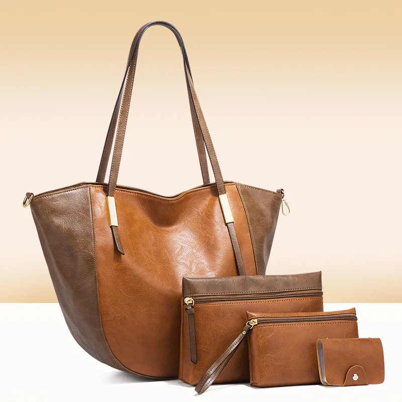 

4pcs Woman Set Shoulder Bags Fashion Female Purse and Handbag Four-Piece Shoulder Tote Messenger Handbags Women Crossbody Bags