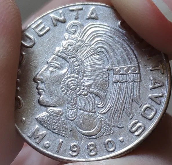 24mm Mexico, Real Genuine Comemorative Coin,Original Collection