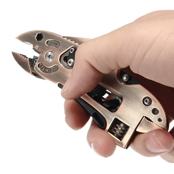 

Multifuntion 5 in 1 Pliers Survival Multi Hand Tools Mini Screwdriver Set Adjustable Wrench Jaw Spanner Pocket Knife Repair Tool