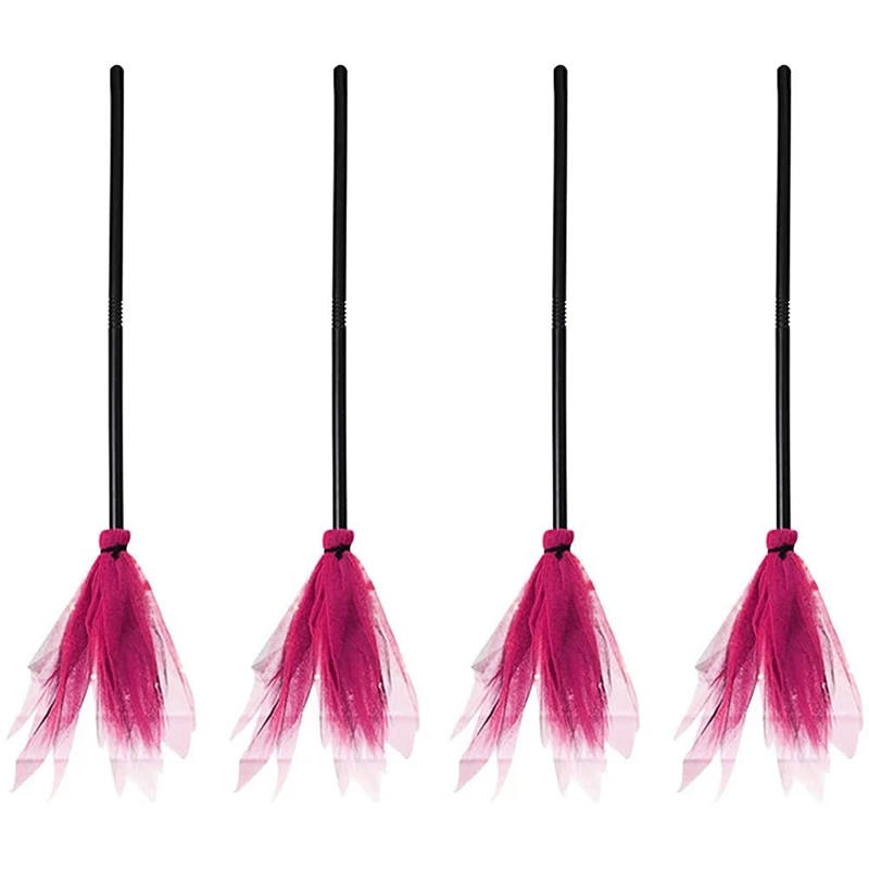 4 шт. Хэллоуин ведьма Летающая Брошь Украшение креативная метла палочка реквизит