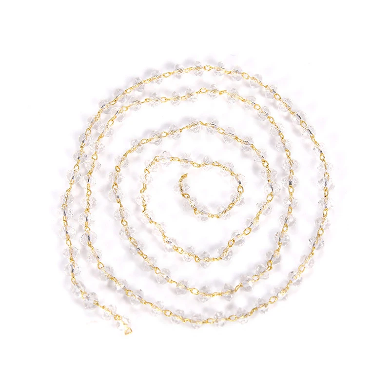 Латунные жемчужные бусины 1 метр золотого цвета цепочки для ожерелья ювелирные