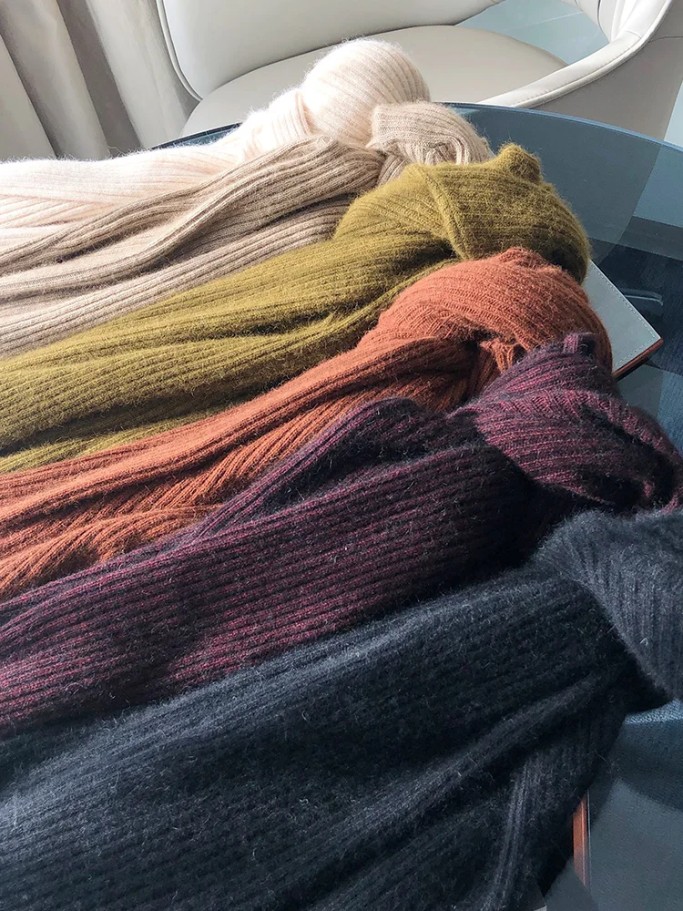 

New turtleneck Sweater Women Winter Pullover Knitting Overszie Long Sleeve Girls Tops Loose Sweaters Knitted Outerwear Thin Sexy