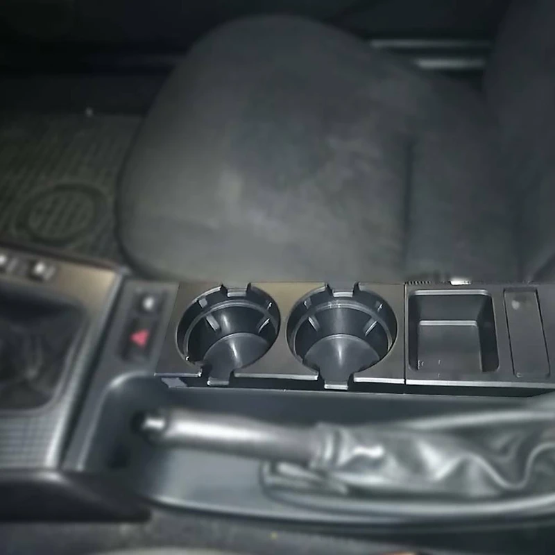 

3Pcs/Set for-BMW E46 3 SERIES Black Center Console Trim Base & Cup Coin Storing Holder