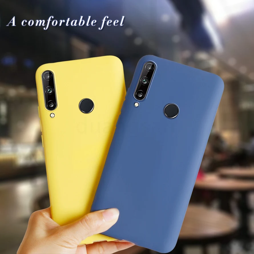 Простой чехол P40 Lite E для Huawei LITE силиконовый из ТПУ с рисунком конфет задняя крышка