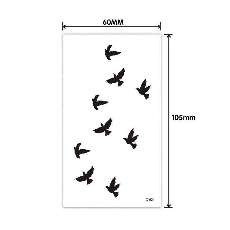 Модные маленькие губы черный мультфильм Временные татуировки милые тату