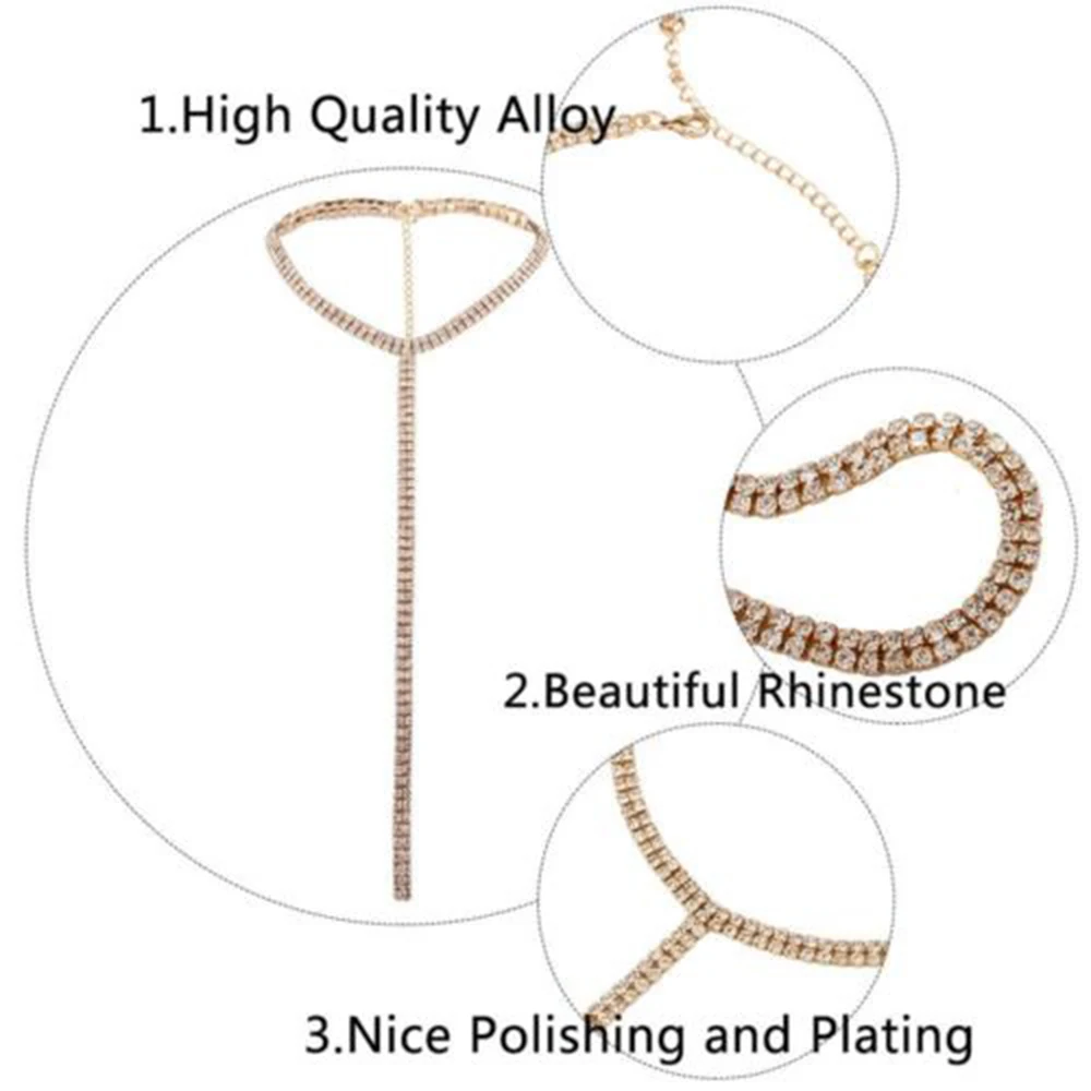 Romantic Necklace Pendant Collar Choker Long Chain Super Flash Rhinestone Sweater Decoration Jewelry Accesories Couples Girls |