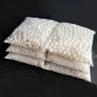 Смешанные акриловые бусины 500 шт.лот 3-8 мм с прямыми отверстиями, имитация жемчуга, браслет цвета слоновой кости, круглые бусины для рукоделия, принадлежности для изготовления ювелирных изделий