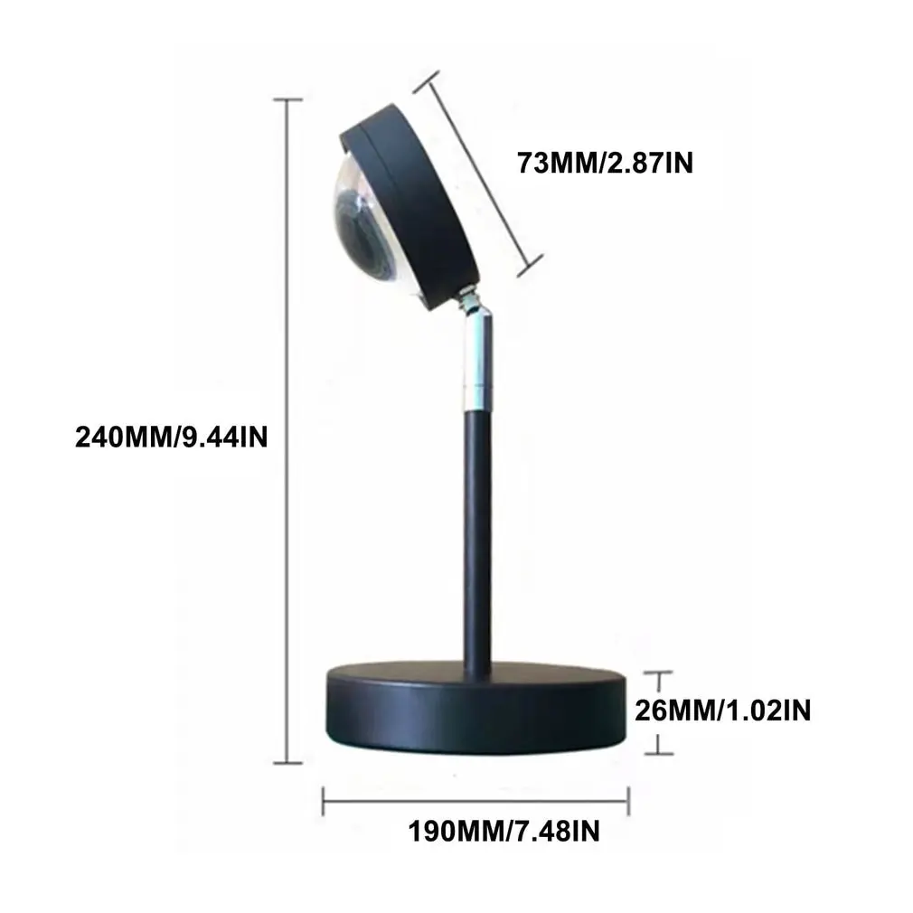 

Sunset Projection Aesthetic Lamp USB Led Night Light Wall Lamp Photography Background for Home Living Room Bedroom Decoration