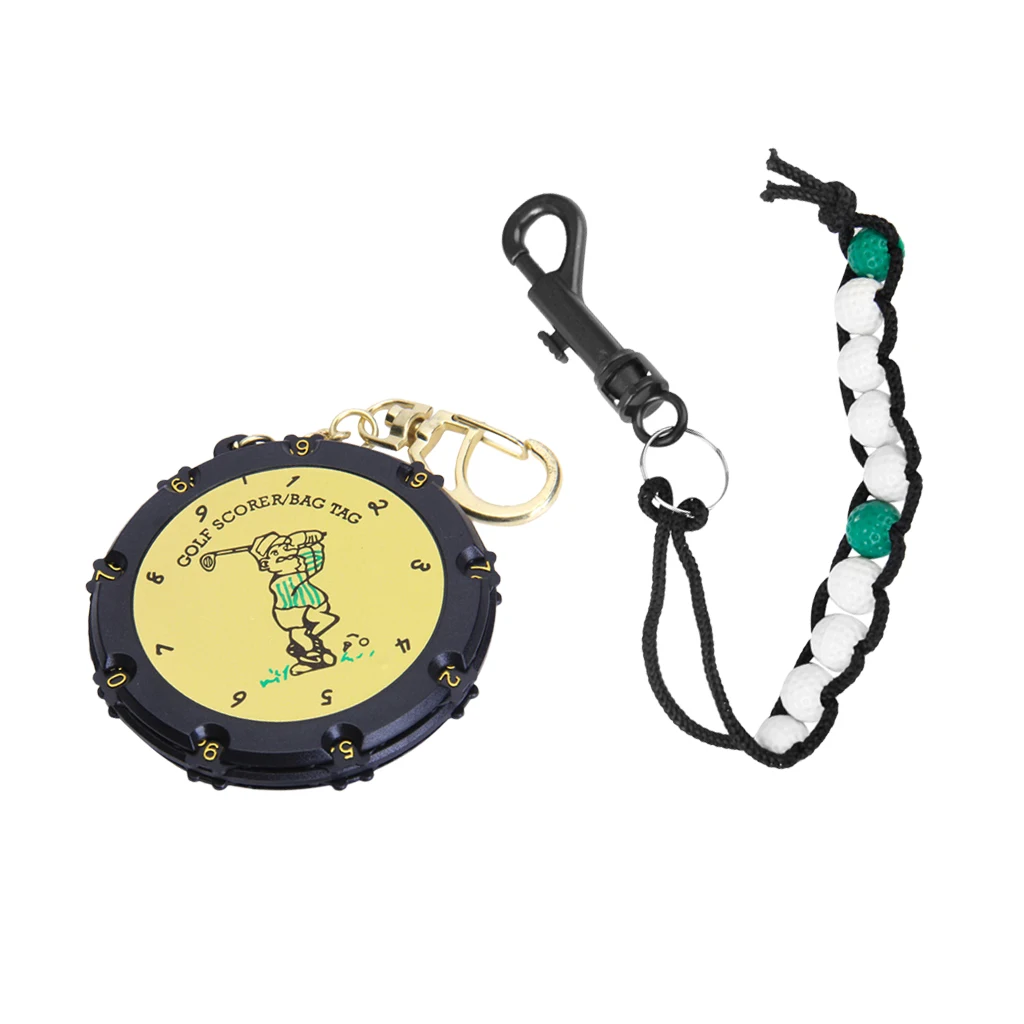 Golf Beads счётчик с зажимом + 18 отверстий 9 снимков счетчик очков в гольф круглый
