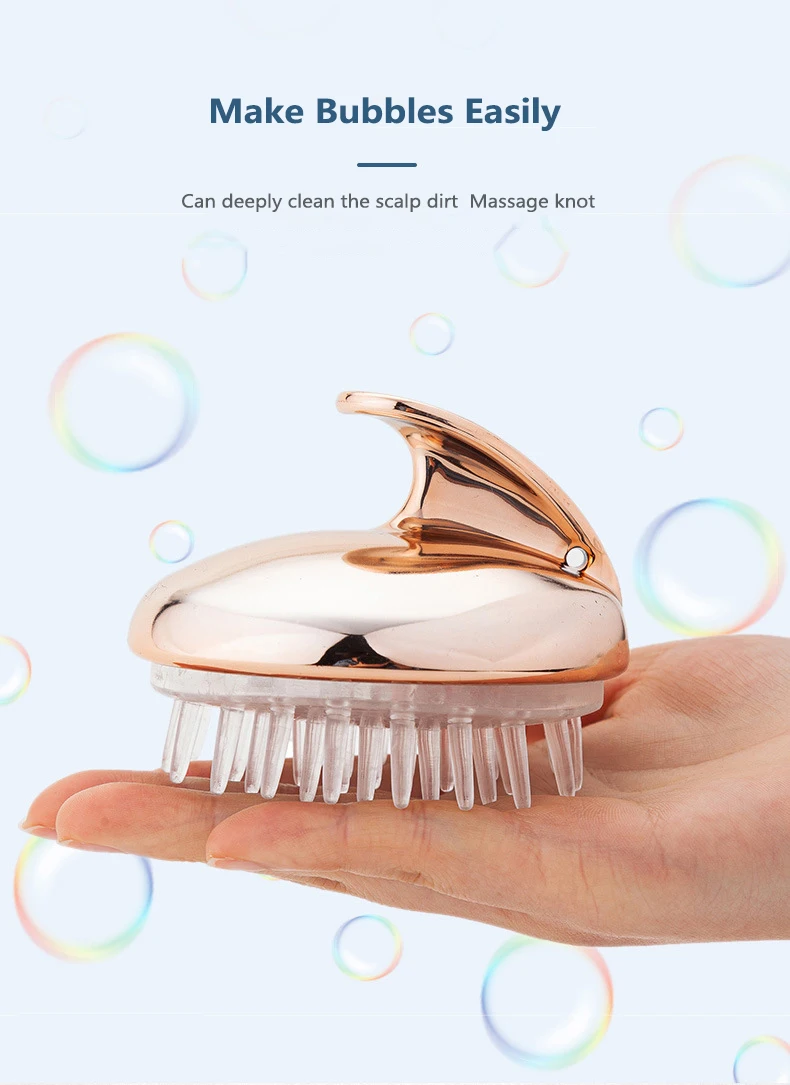 

2 Colors Combs Bath Shower Shampoo Head Scrubber Brush Plastic Silicone High-grade Massage Comb Creative Massage Bristle Tools
