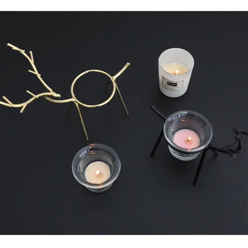 

Christmas Table Decor Gifts Merry Christmas Decor For Home Xmas Noel Happy New Year Christmas Iron Elk Candle Holders