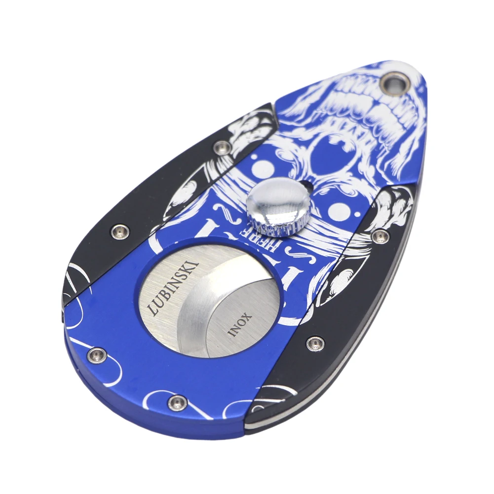 LUBINSKI Карманный Каттер для сигар с острым замком лезвия металлические сигары