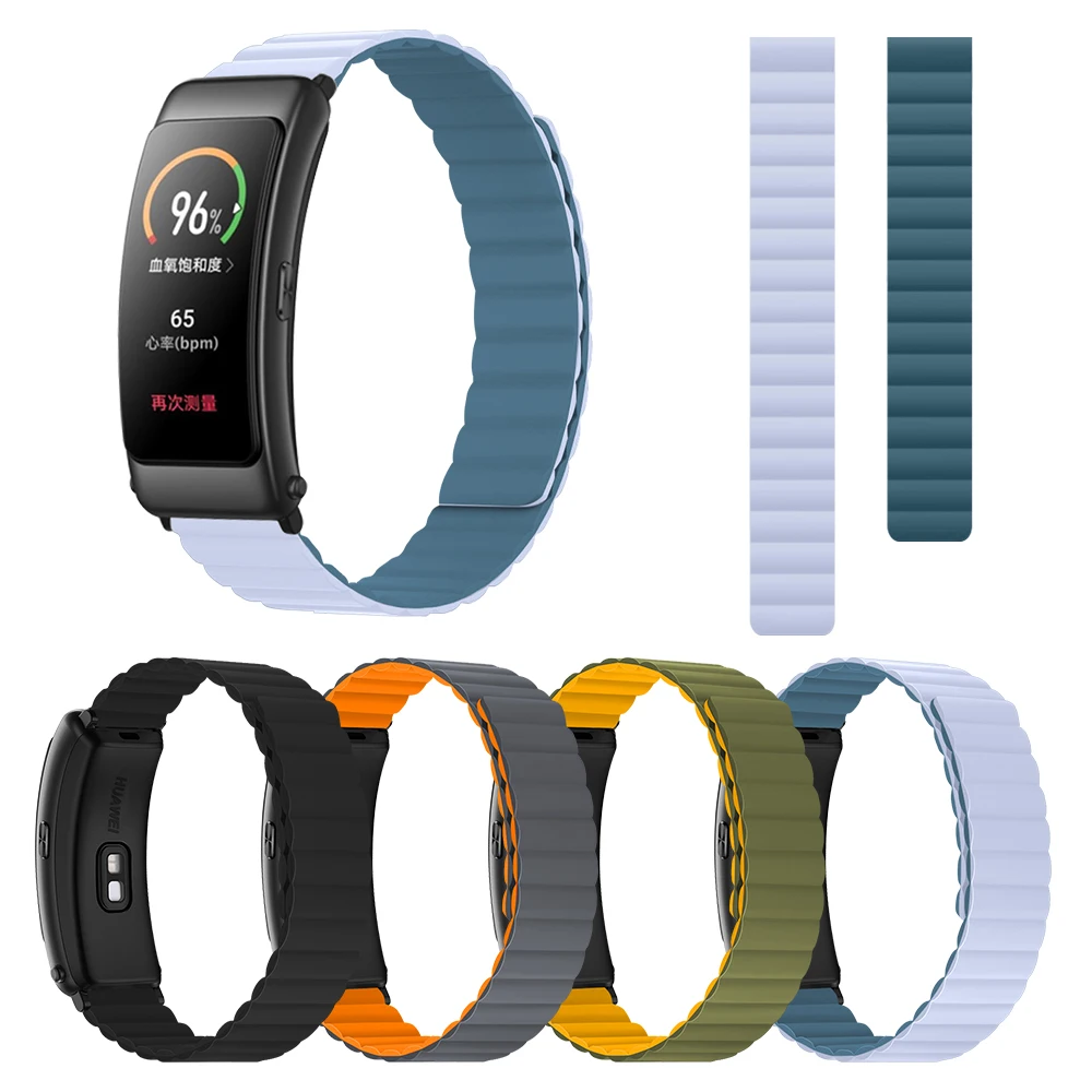 Силиконовый магнитный ремешок для Huawei TalkBand B6/B3 16 мм сменный спортивный браслет на