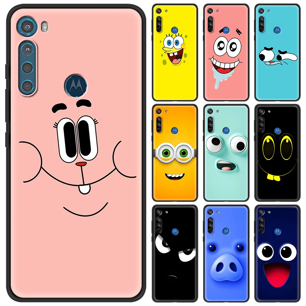 

Phone Case for Motorola G8 G9 Power G Stylue G10 G30 Play Lite One Fusion Hyper E6S Edge Plus Soft Coque Funny Smiley Faces