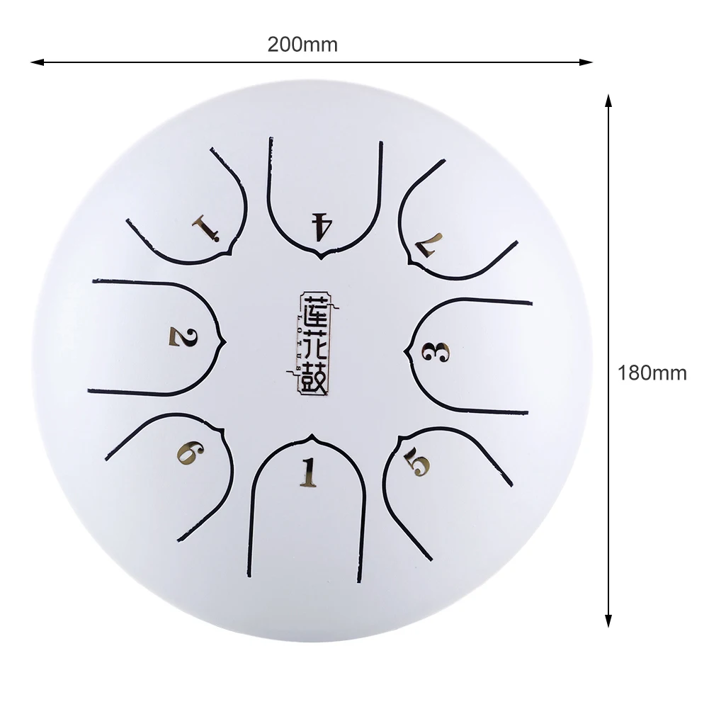 

6 inch Portable Tongue Drum 8 Tone Tongue Drum Mallets Carrying Bag Percussion Instrument for Kids Delicate Ornament