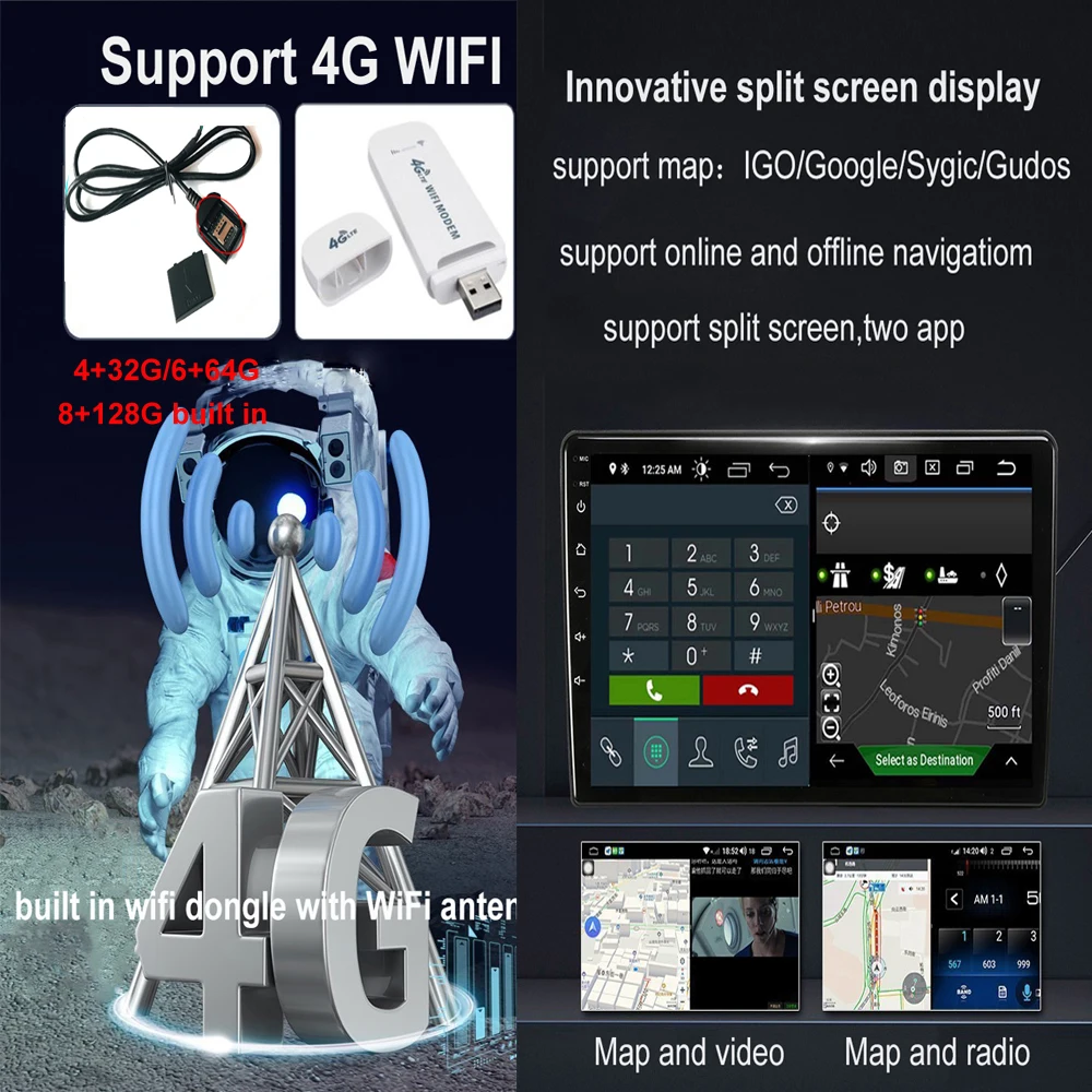 Без DVD BT WIFI Android 12 мультимедиа для GEELY Emgrand EC7 IPS 4G GPS DSP навигация Carplay радио плеер |